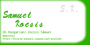 samuel kocsis business card